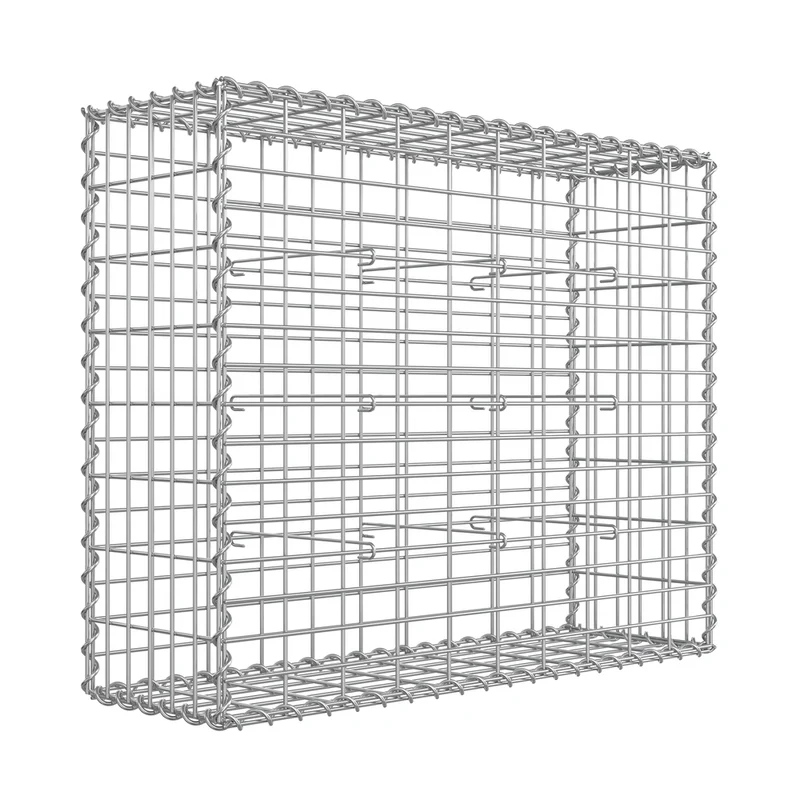 Steingabione aus Metallgitter