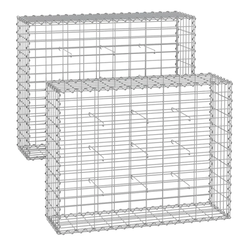 Steingabione aus Metallgitter