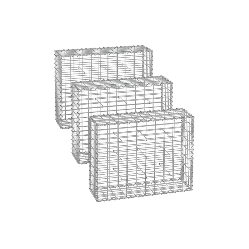 Steingabione aus Metallgitter
