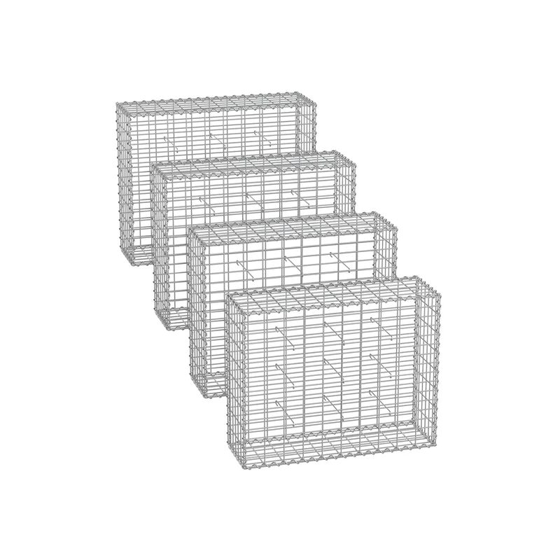 Steingabione aus Metallgitter