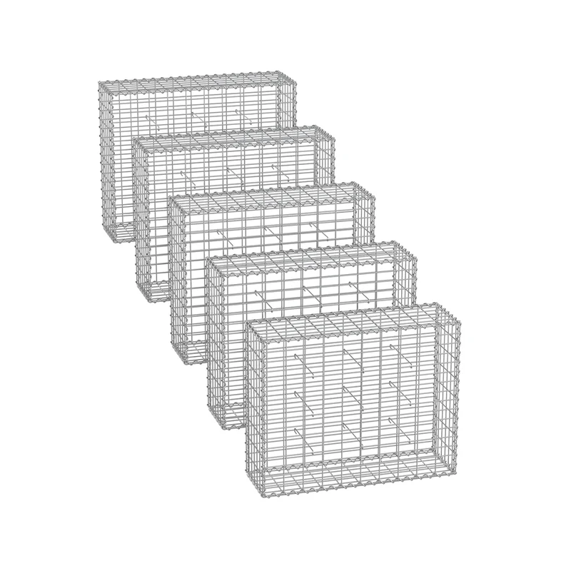 Steingabione aus Metallgitter