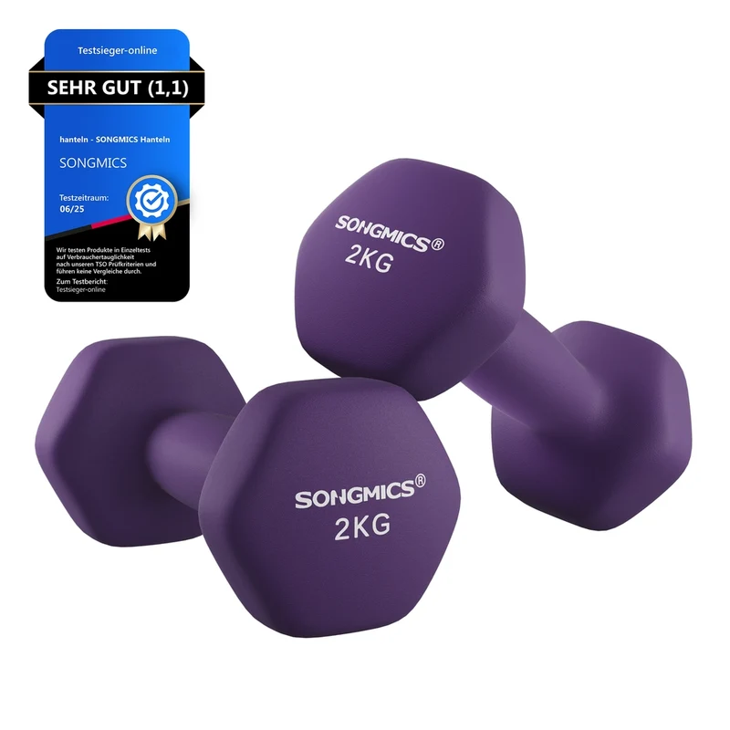 Hantel-Set 2 x 2 kg Lila