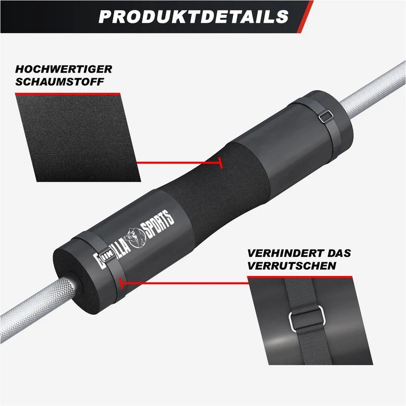 Langhantel Nackenpolster 45 cm mit Befestigungsriemen