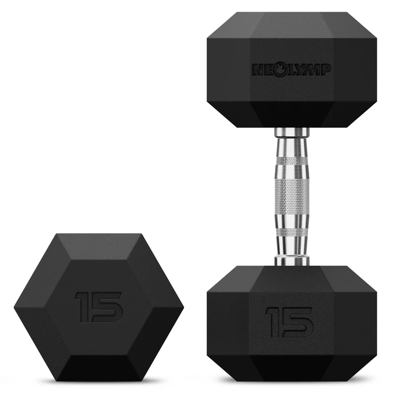 Hexagon Hanteln mit TPU-Ummantelung, 2er Sets 1 bis 50 kg