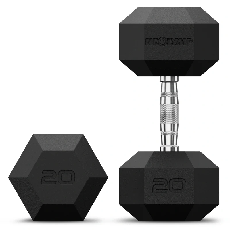 Hexagon Hanteln mit TPU-Ummantelung, 2er Sets 1 bis 50 kg