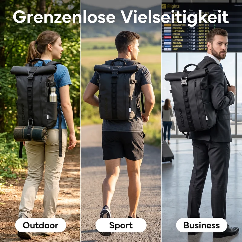 Rucksack Rolltop 40 Liter - Wasserdicht