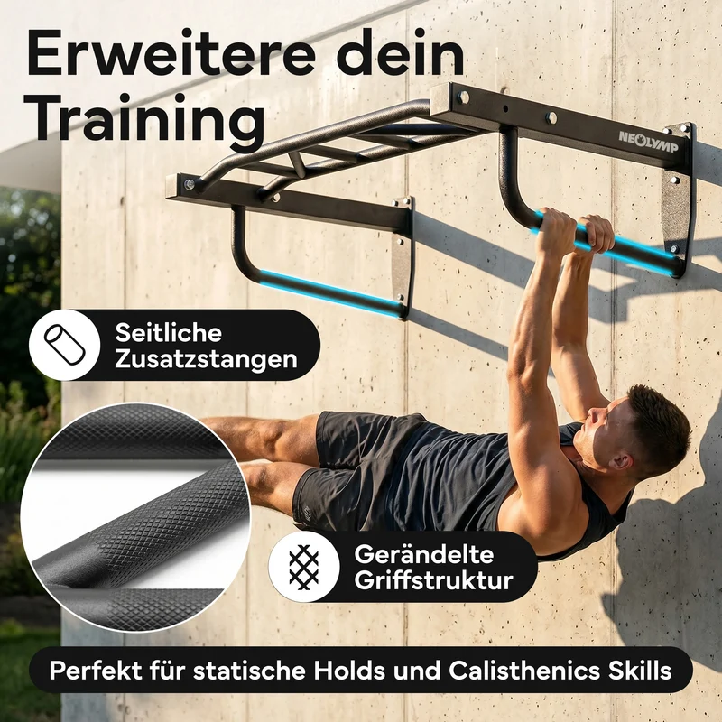 Klimmzugstange Wandmontage - 2-in-1 Klimmzugstation | B-Ware