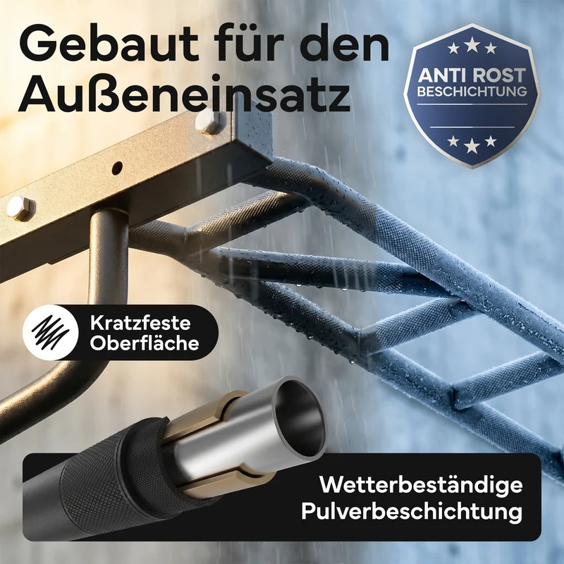 Klimmzugstange Wandmontage - 2-in-1 Klimmzugstation | B-Ware
