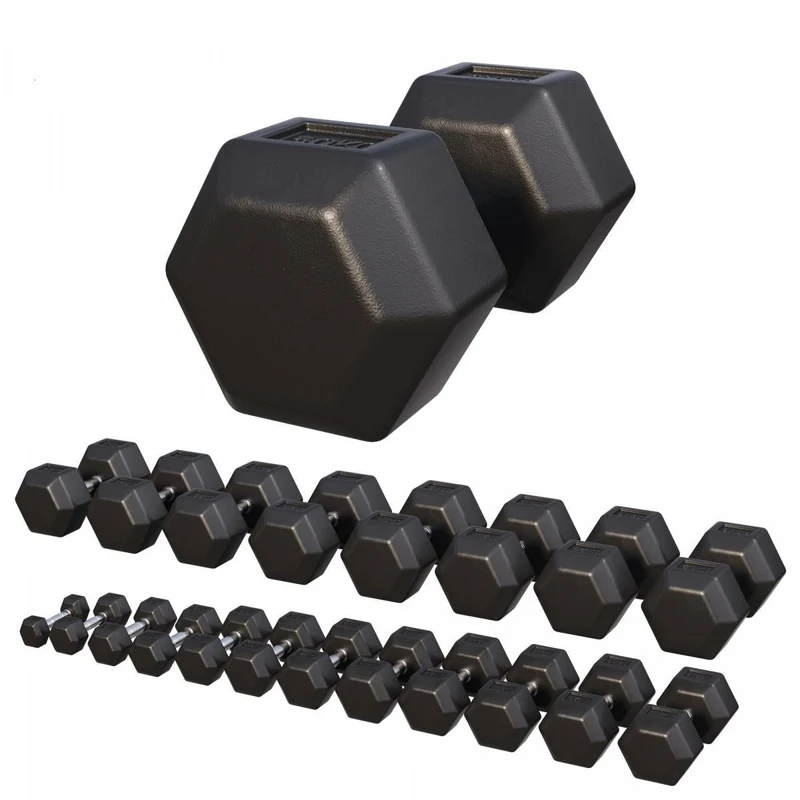 Kurzhantel Hexagon Gummi 2 - 50 kg