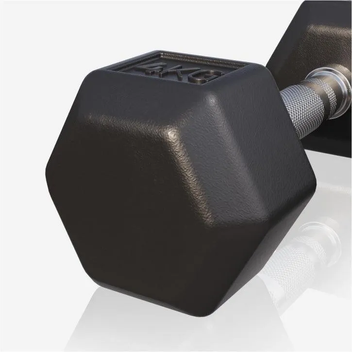 Kurzhantel Hexagon Gummi 2 - 50 kg