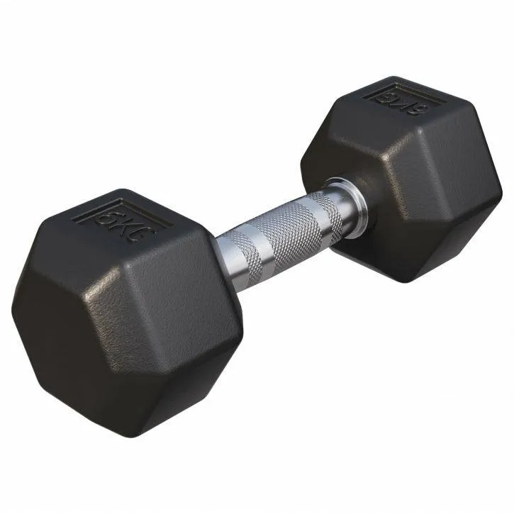 Kurzhantel Hexagon Gummi 2 - 50 kg