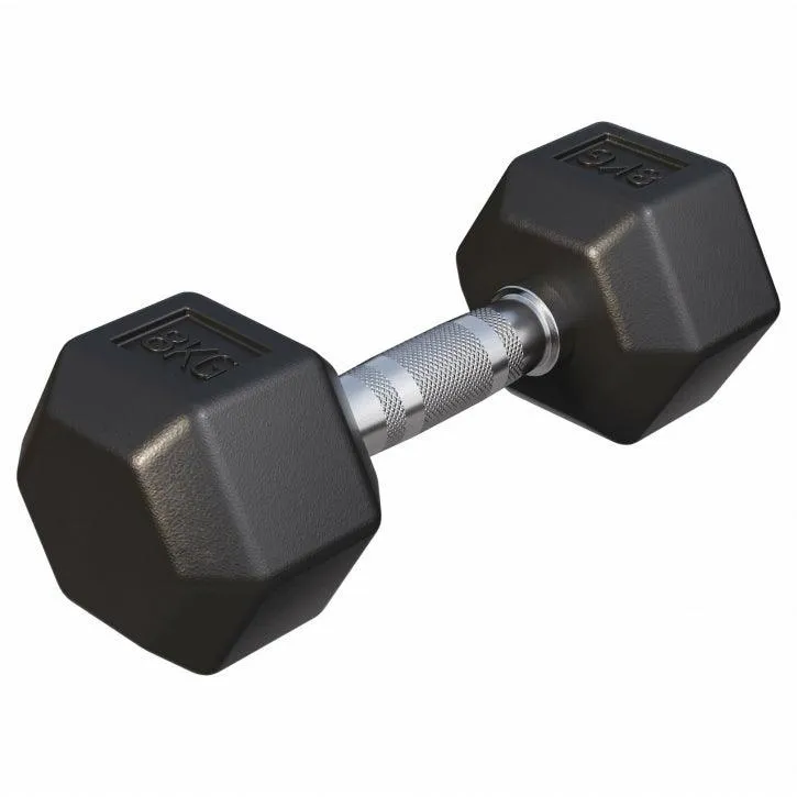 Kurzhantel Hexagon Gummi 2 - 50 kg