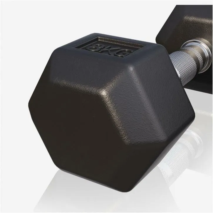 Kurzhantel Hexagon Gummi 2 - 50 kg