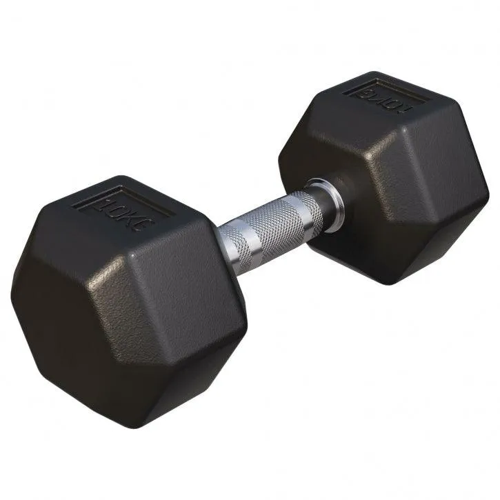 Kurzhantel Hexagon Gummi 2 - 50 kg