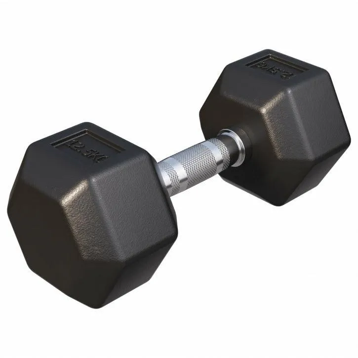 Kurzhantel Hexagon Gummi 2 - 50 kg