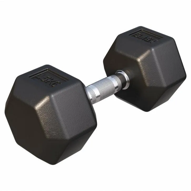 Kurzhantel Hexagon Gummi 2 - 50 kg