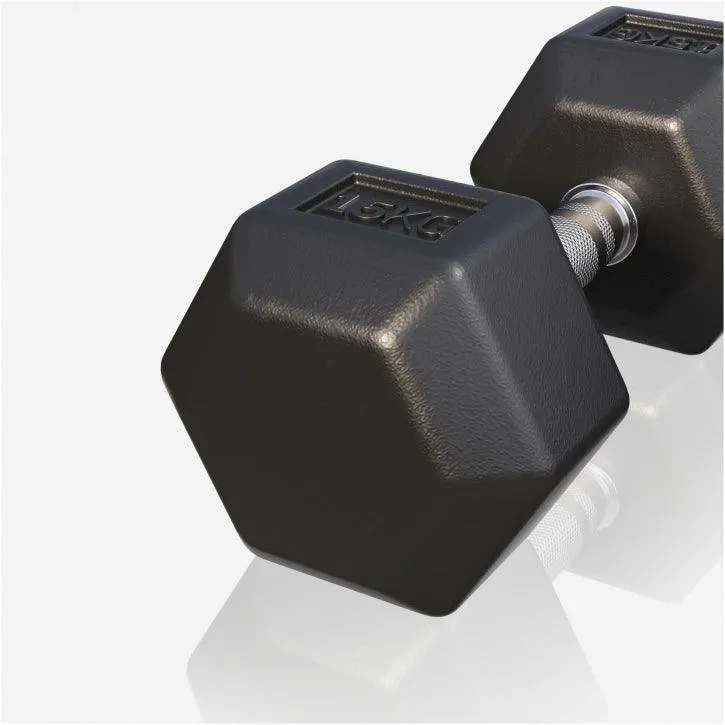 Kurzhantel Hexagon Gummi 2 - 50 kg