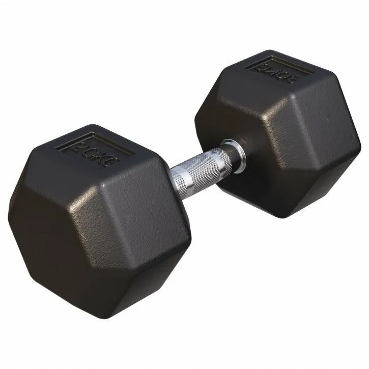 Kurzhantel Hexagon Gummi 2 - 50 kg