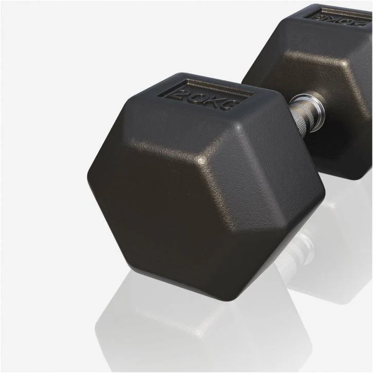 Kurzhantel Hexagon Gummi 2 - 50 kg