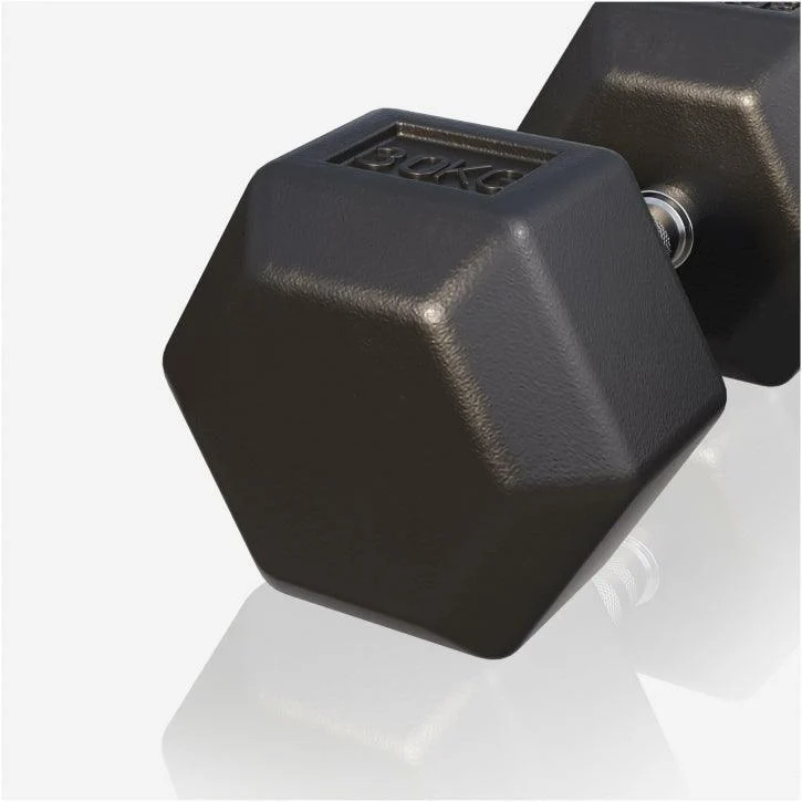 Kurzhantel Hexagon Gummi 2 - 50 kg