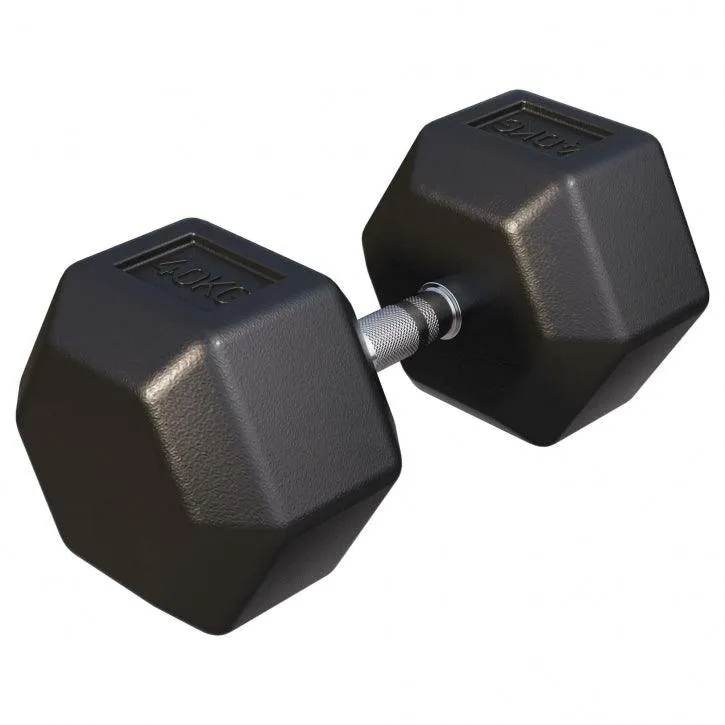 Kurzhantel Hexagon Gummi 2 - 50 kg