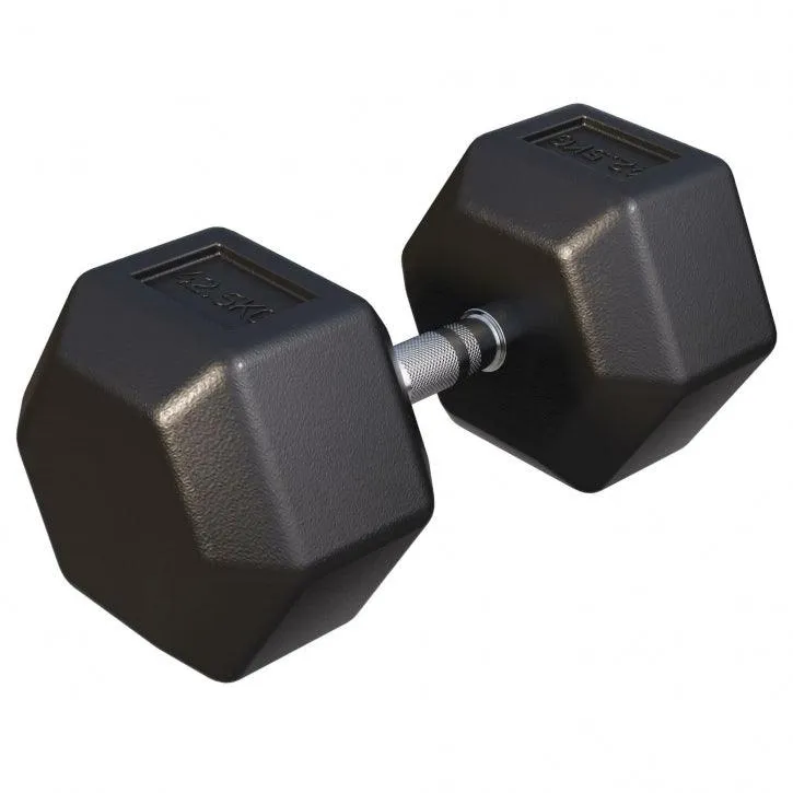 Kurzhantel Hexagon Gummi 2 - 50 kg
