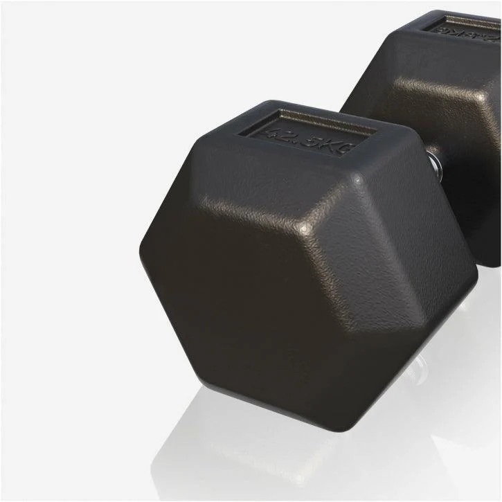 Kurzhantel Hexagon Gummi 2 - 50 kg