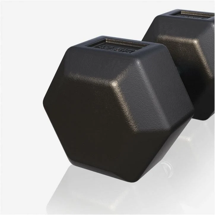 Kurzhantel Hexagon Gummi 2 - 50 kg