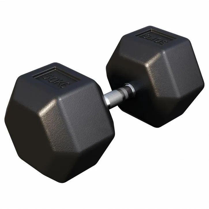 Kurzhantel Hexagon Gummi 2 - 50 kg