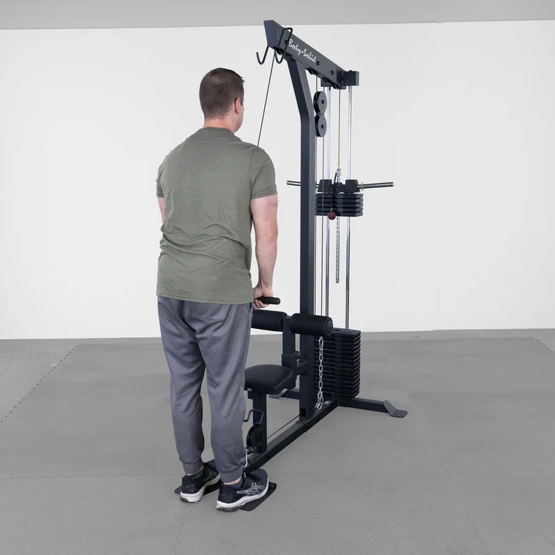 Body-Solid Lat Machine with Weight Stack