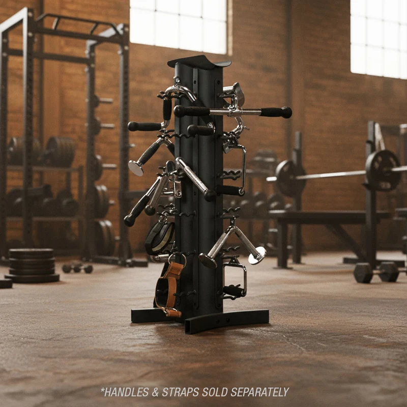 Compact Body-Solid Vertical Gym Storage Rack For Cable Handles, Straps & Attachments