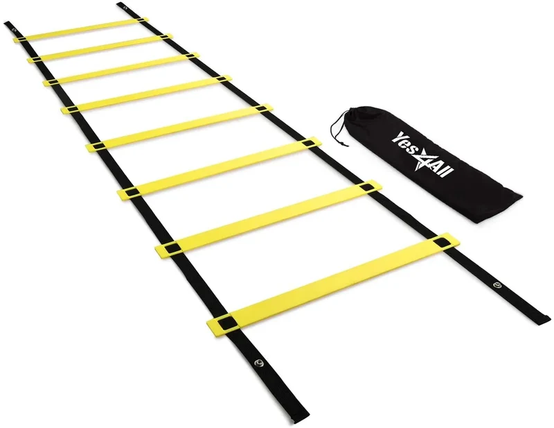 Agility Ladder Training Speed Ladder, 8 Rungs, 11-Foot, Adjustable Straps & Carrying Bag