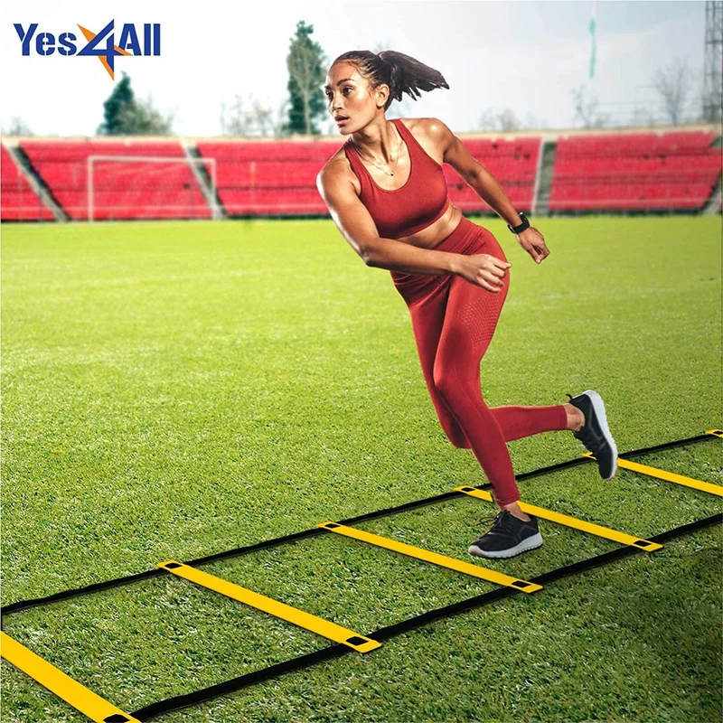 Agility Ladder Training Speed Ladder, 8 Rungs, 11-Foot, Adjustable Straps & Carrying Bag