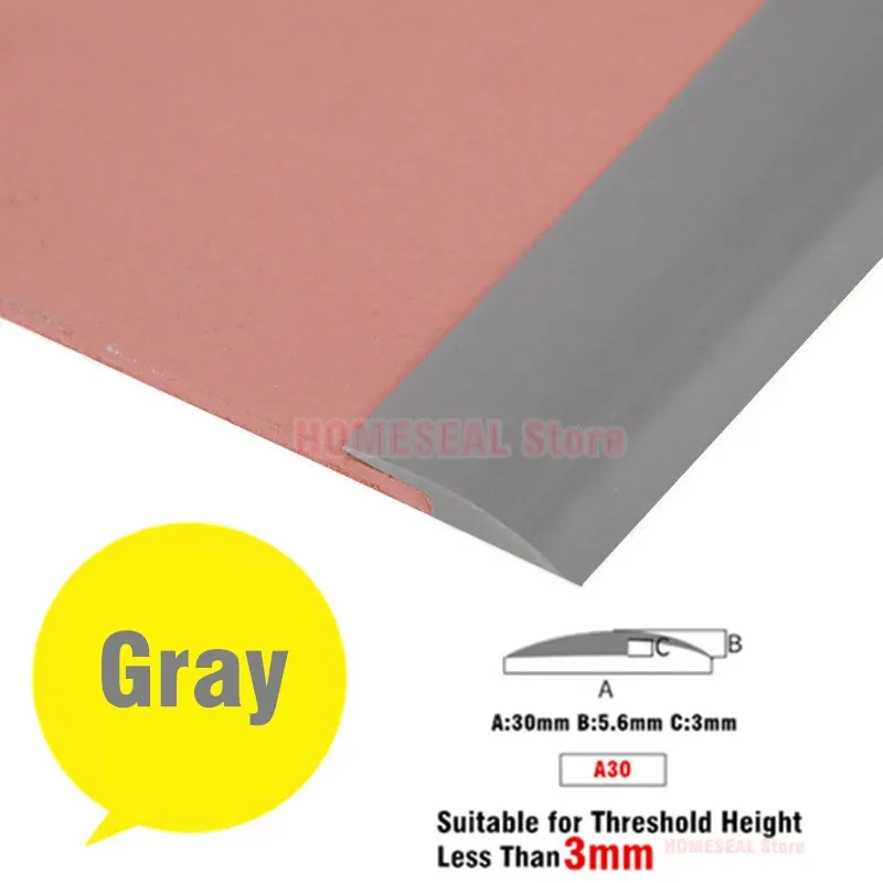 Vinyl Floor Transition Strip, Self-Adhesive PVC Reducer For 3-10mm Gaps, 1M/2M