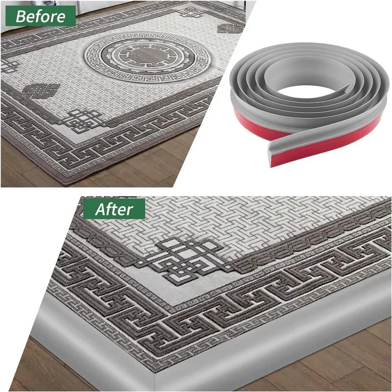 Vinyl Floor Transition Strip, Self-Adhesive PVC Reducer For 3-10mm Gaps, 1M/2M