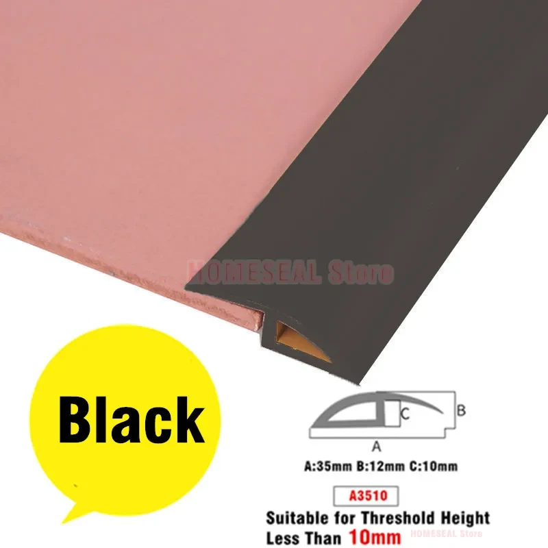 Vinyl Floor Transition Strip, Self-Adhesive PVC Reducer For 3-10mm Gaps, 1M/2M