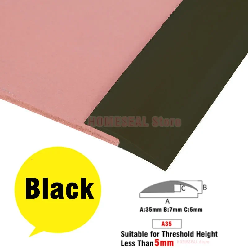 Vinyl Floor Transition Strip, Self-Adhesive PVC Reducer For 3-10mm Gaps, 1M/2M