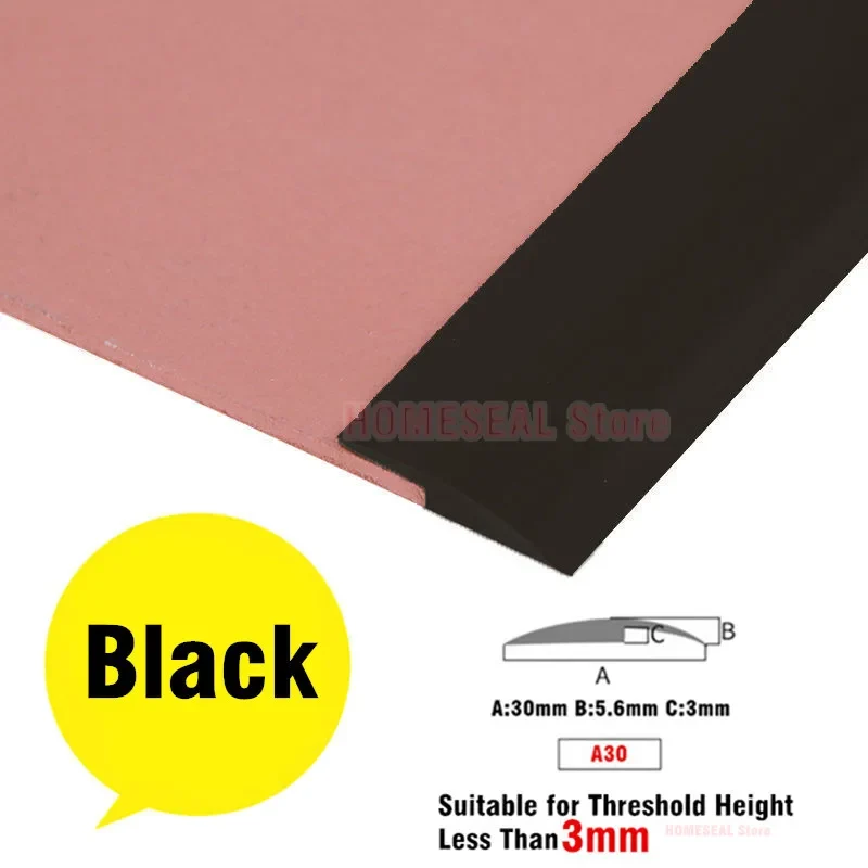 Vinyl Floor Transition Strip, Self-Adhesive PVC Reducer For 3-10mm Gaps, 1M/2M