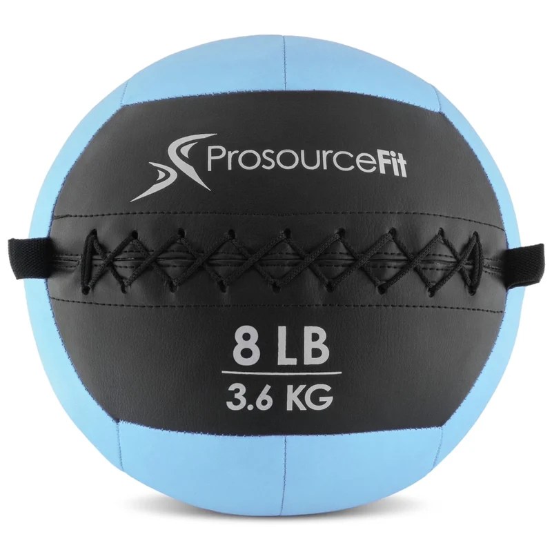Weighted Wall Ball 6-25 LB, 14-Inch Soft Medicine Ball, Non-Bouncing PU Shell