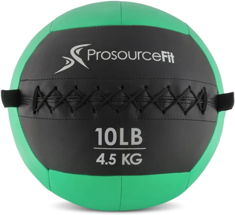 Weighted Wall Ball 6-25 LB, 14-Inch Soft Medicine Ball, Non-Bouncing PU Shell
