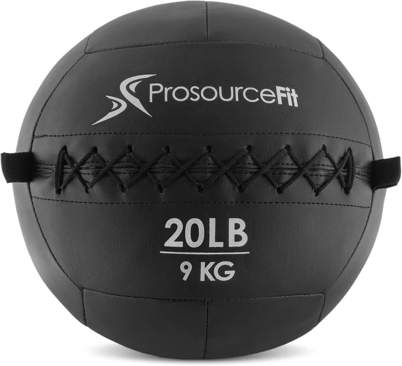 Weighted Wall Ball 6-25 LB, 14-Inch Soft Medicine Ball, Non-Bouncing PU Shell