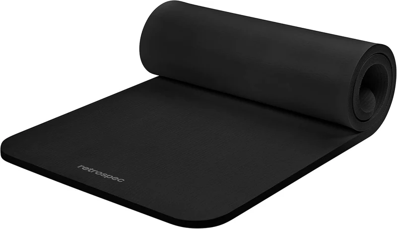 Extra Thick Yoga Mat, 1-Inch Non-Slip Pilates & Fitness Mat With Carrying Strap