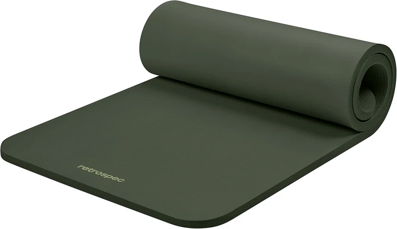 Extra Thick Yoga Mat, 1-Inch Non-Slip Pilates & Fitness Mat With Carrying Strap