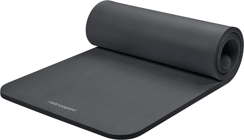 Extra Thick Yoga Mat, 1-Inch Non-Slip Pilates & Fitness Mat With Carrying Strap