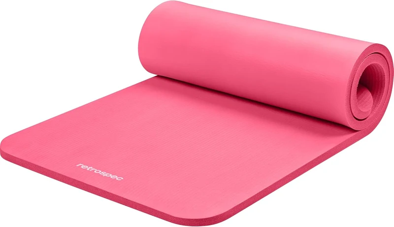 Extra Thick Yoga Mat, 1-Inch Non-Slip Pilates & Fitness Mat With Carrying Strap