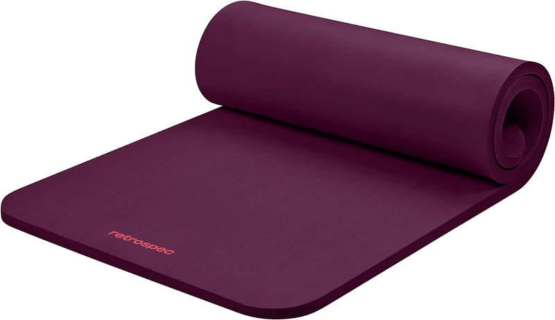 Extra Thick Yoga Mat, 1-Inch Non-Slip Pilates & Fitness Mat With Carrying Strap