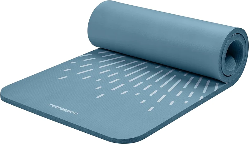 Extra Thick Yoga Mat, 1-Inch Non-Slip Pilates & Fitness Mat With Carrying Strap