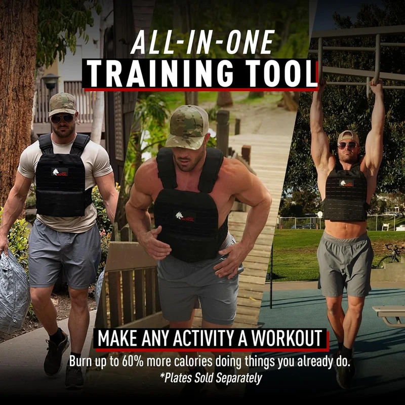 Weighted Vest For Workouts – Adjustable CrossFit Training Vest For Strength And Endurance