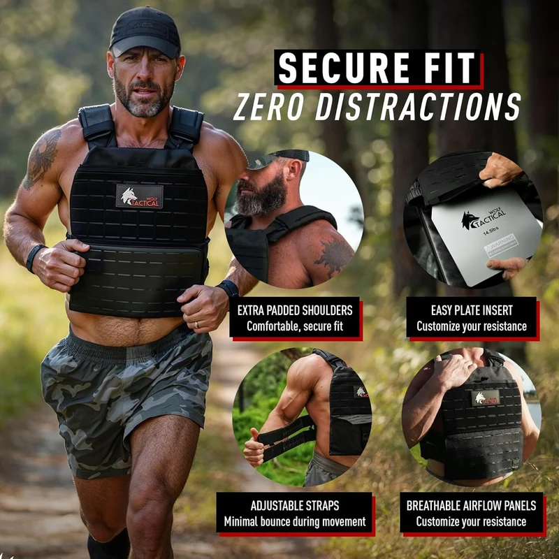 Weighted Vest For Workouts – Adjustable CrossFit Training Vest For Strength And Endurance