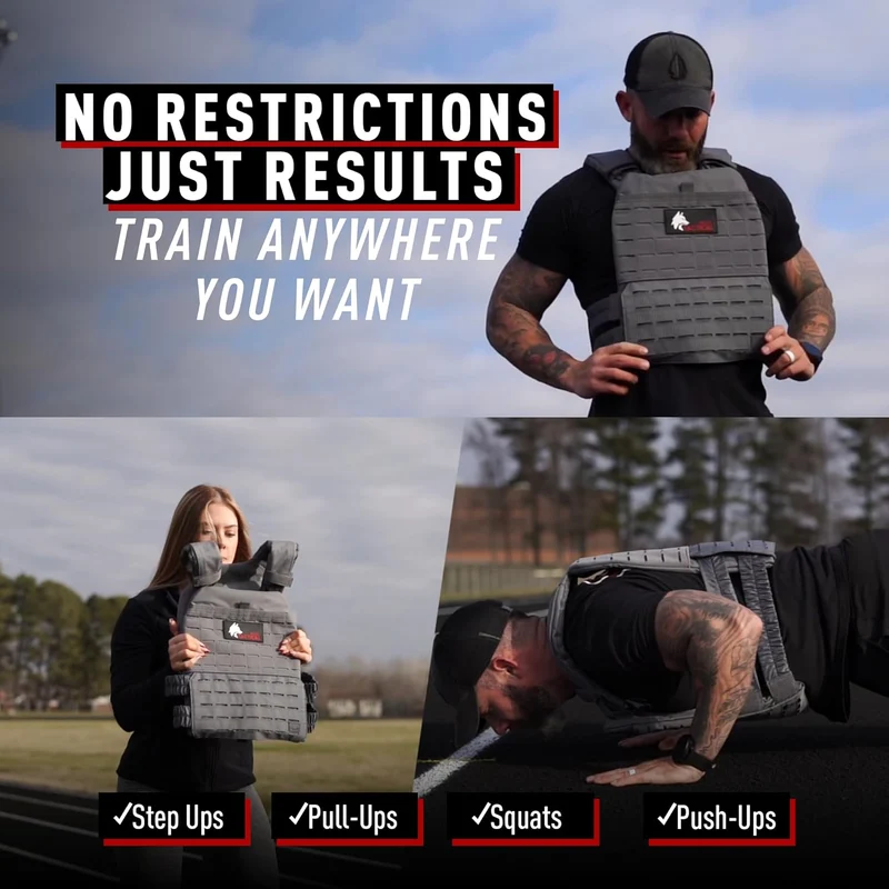 Weighted Vest For Workouts – Adjustable CrossFit Training Vest For Strength And Endurance